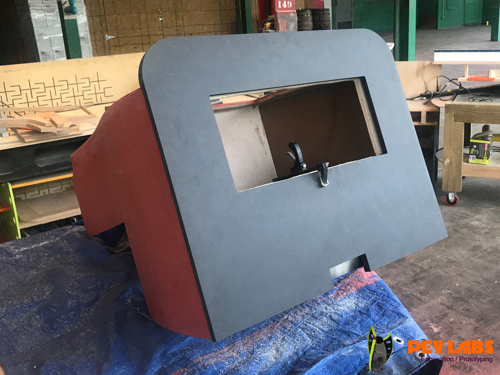 Test Fit Kiosk Keyboard Shelf